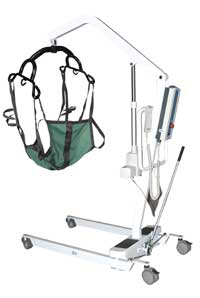 Battery Powered Patient Lift w/ Rechargeable, Removable Battery